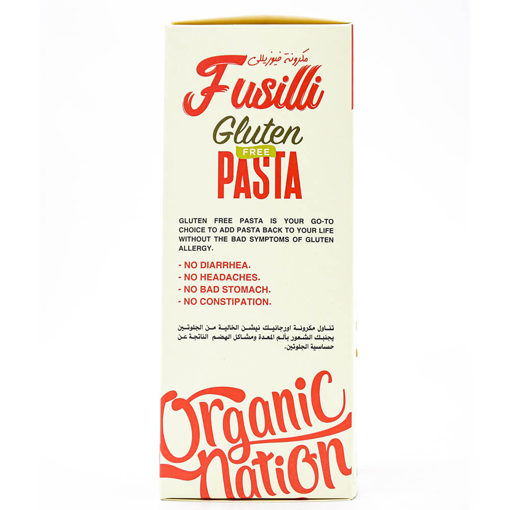 Organic Nation Gluten Free Pasta Fusilli350G Maxmuscle Elite